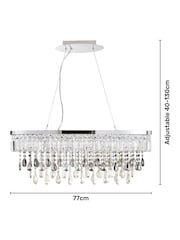 BHS Silver Jennifer Ceiling Chandelier Light - Image 4 of 5