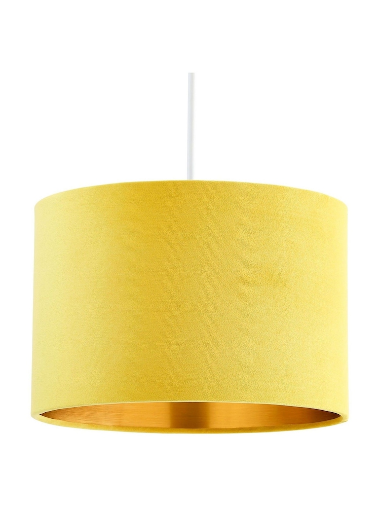 BHS Yellow 30cm Velvet Shade - Image 2 of 5