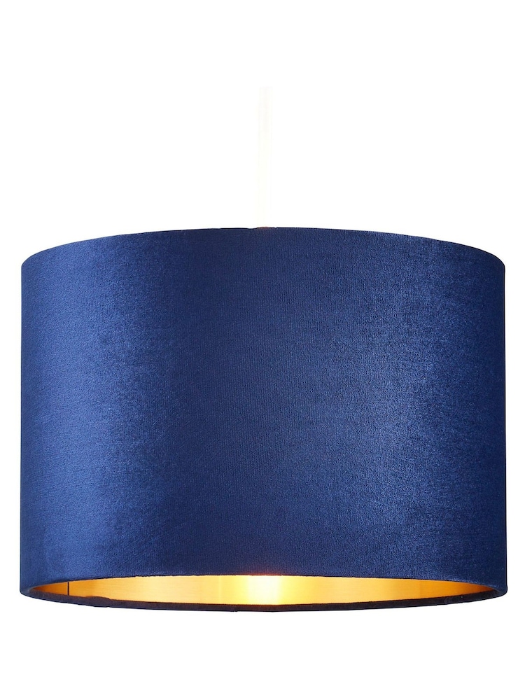 BHS Blue 30cm Velvet Shade - Image 2 of 4