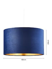 BHS Blue 40cm Velvet Shade - Image 4 of 5
