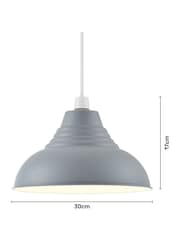 BHS Grey Steel Diner Easy Fit Shade - Image 4 of 5