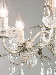 BHS Cream Paisley 5 Light Flush Chandelier Light - Image 3 of 5