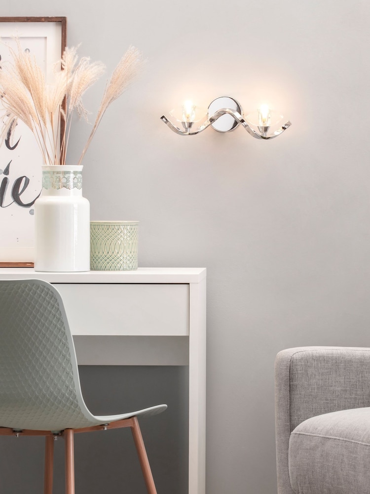 BHS Silver Bella Wall Light - Image 1 of 5