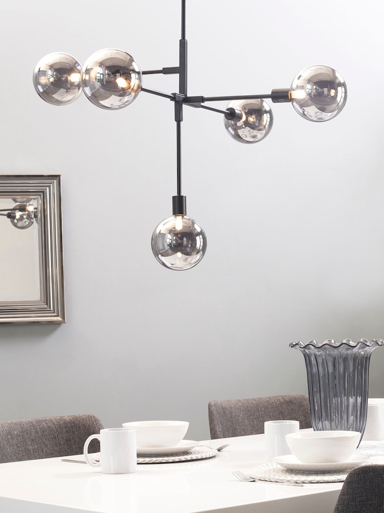 BHS Black Hennock Small Ceiling Light - Image 1 of 4