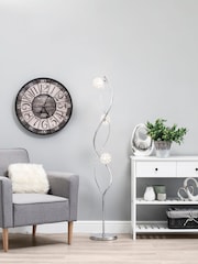 BHS Silver Orianna 3 Light Floor Lamp - Image 1 of 4