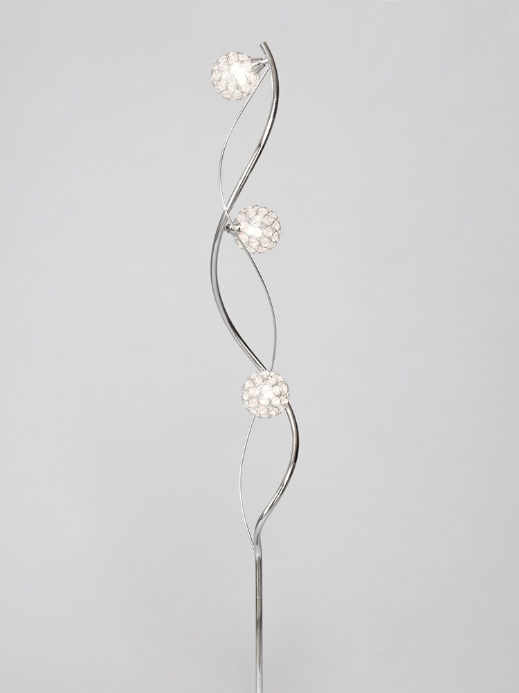 BHS Silver Orianna 3 Light Floor Lamp - Image 2 of 4