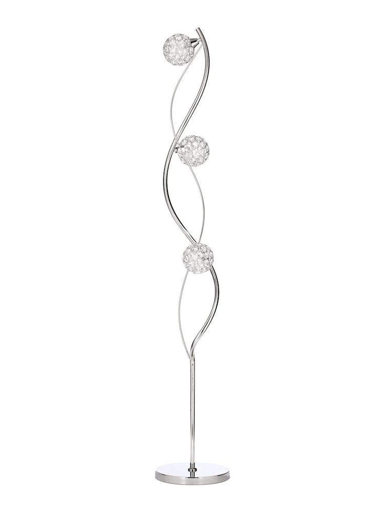 BHS Silver Orianna 3 Light Floor Lamp - Image 4 of 4