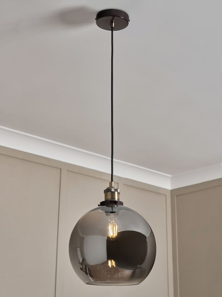 BHS Bronze Carter Industrial Pendant Ceiling Light - Image 1 of 6