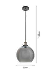 BHS Bronze Carter Industrial Pendant Ceiling Light - Image 4 of 6