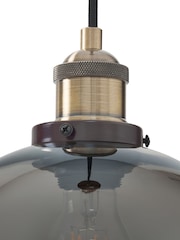 BHS Bronze Carter Industrial Pendant Ceiling Light - Image 6 of 6