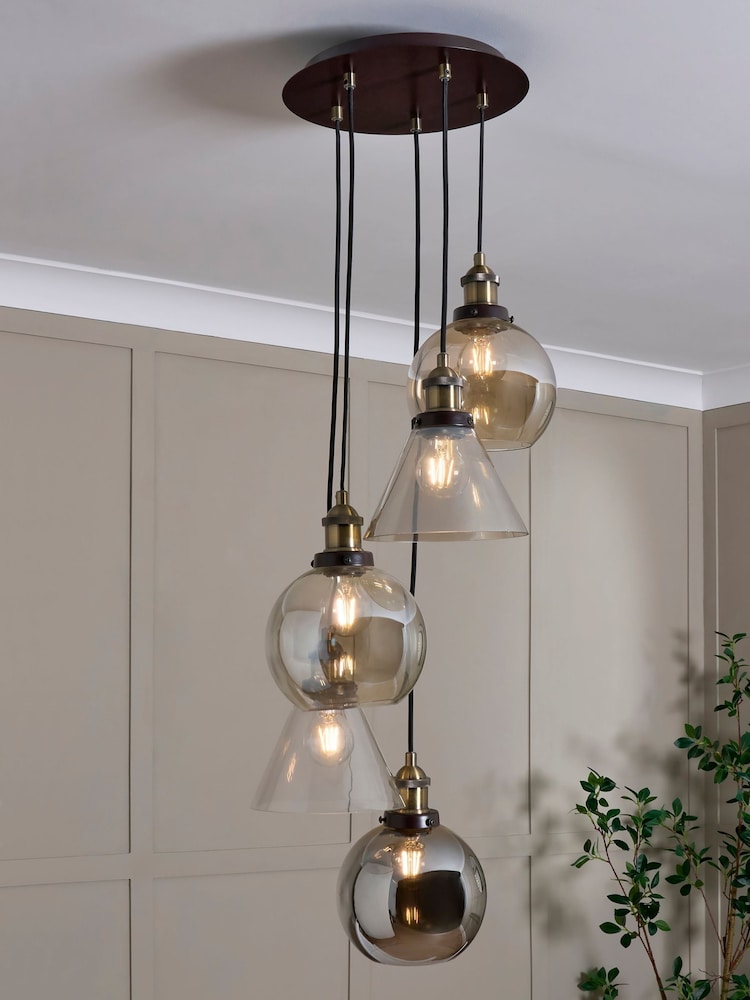 BHS Bronze Carter Industrial Cluster Light Ceiling Light - Image 1 of 6 BHS Bronze Carter Industrial Cluster Light Ceiling Light - Image 1 of 6