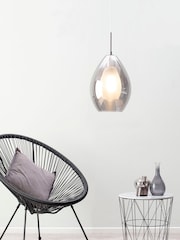 BHS Grey Carmella Pendant Pendant Ceiling Light - Image 1 of 3