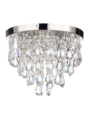 BHS Silver Lisa Flush Ceiling Fitting Flush Ceiling Light - Image 2 of 5