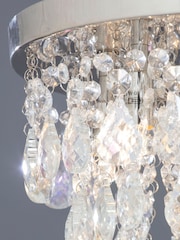 BHS Silver Lisa Flush Ceiling Fitting Flush Ceiling Light - Image 3 of 5