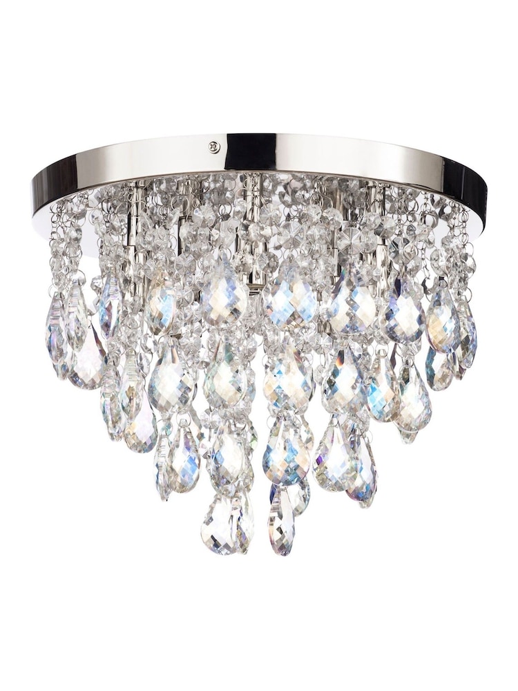 BHS Silver Lisa Flush Ceiling Fitting Flush Ceiling Light - Image 5 of 5
