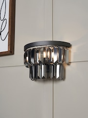 BHS Pewter Black Ozzie Wall Light - Image 1 of 6
