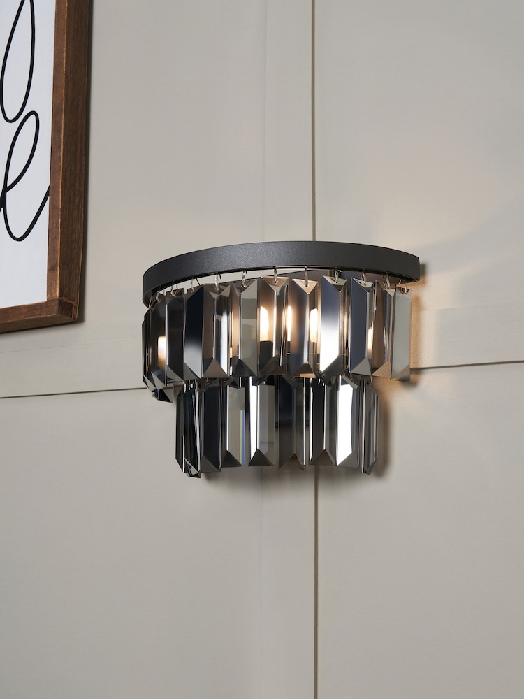 BHS Pewter Black Ozzie Wall Light - Image 1 of 6