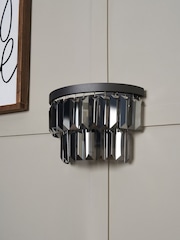 BHS Pewter Black Ozzie Wall Light - Image 2 of 6