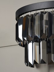 BHS Pewter Black Ozzie Wall Light - Image 3 of 6