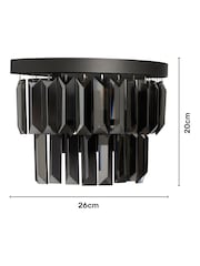 BHS Pewter Black Ozzie Wall Light - Image 4 of 6