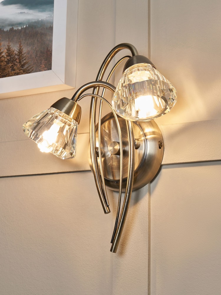 BHS Brass Marianne Wall Light - Image 1 of 6