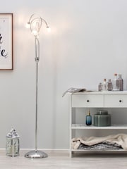 BHS Silver Marianne Floor Lamp - Image 1 of 5