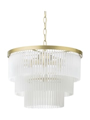 BHS Satin Brass Aubrey Ceiling Pendant Light - Image 2 of 5
