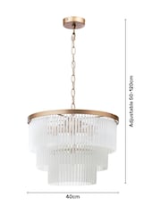 BHS Satin Brass Aubrey Ceiling Pendant Light - Image 4 of 5