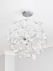 BHS Silver Lila Sputnik Flush Ceiling Light - Image 1 of 6