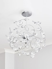 BHS Silver Lila Sputnik Flush Ceiling Light - Image 2 of 6