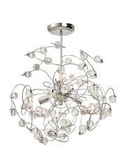 BHS Silver Lila Sputnik Flush Ceiling Light - Image 5 of 6