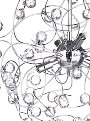 BHS Silver Lila Sputnik Flush Ceiling Light - Image 6 of 6