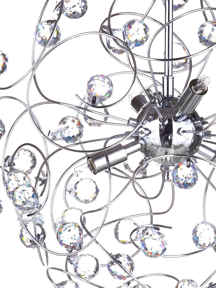BHS Silver Lila Sputnik Flush Ceiling Light - Image 6 of 6