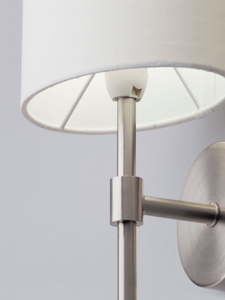 BHS Silver Oz Shaded Wall Light - Image 2 of 3