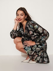 Teal Blue Tea Dress - Image 3 of 8