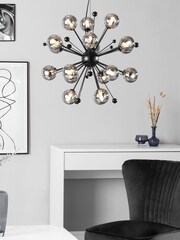 BHS Black Lincoln 18 Ceiling Light Pendant Lamp - Image 1 of 4