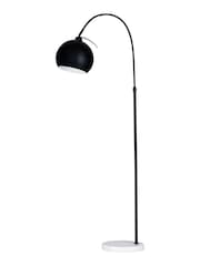 BHS Black Benson Arched Floor Lamp - Image 4 of 4