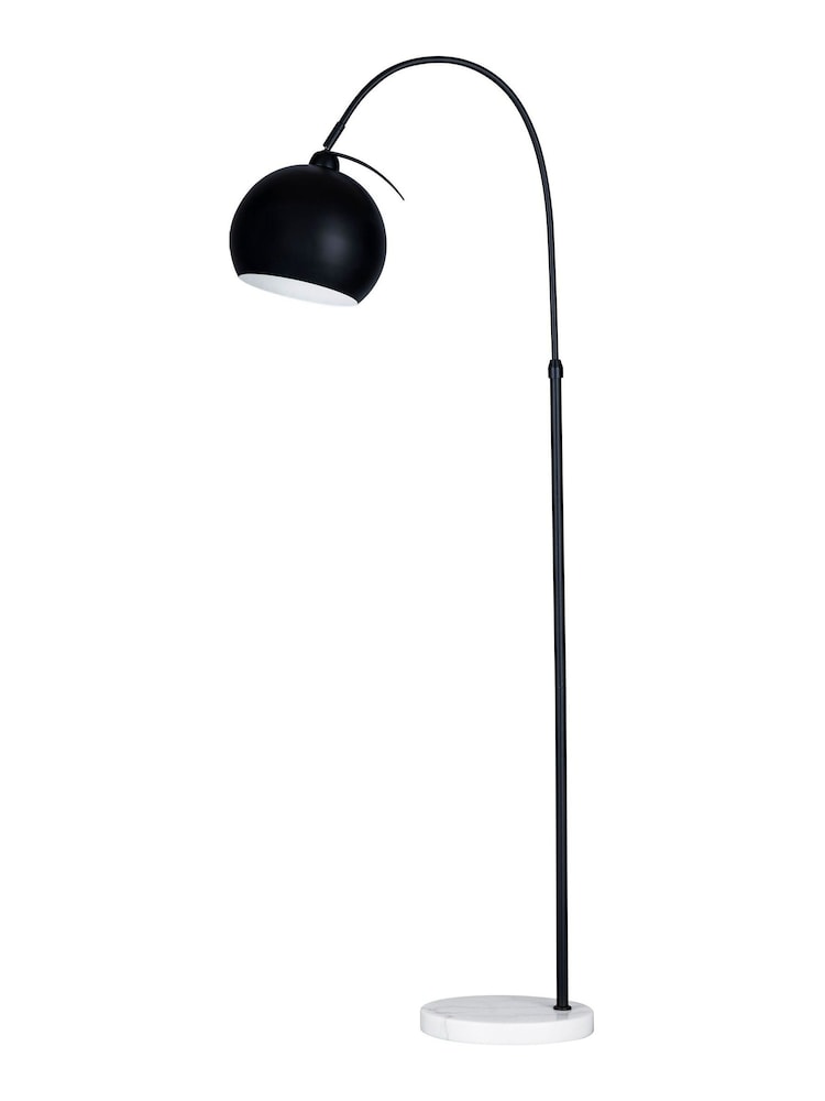 BHS Black Benson Arched Floor Lamp - Image 5 of 5