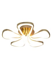 BHS Brass Alvar LED 5 Petals Flush Ceiling Light - Image 6 of 7
