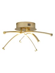 BHS Brass Aalto Cross Over LED Flush Ceiling Light - Image 6 of 7