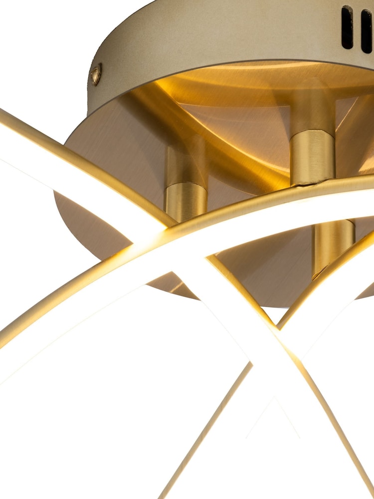 BHS Brass Aalto Cross Over LED Flush Ceiling Light - Image 7 of 7 BHS Brass Aalto Cross Over LED Flush Ceiling Light - Image 7 of 7