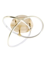 BHS Brass Eero LED Knotted Flush Ceiling Light - Image 2 of 5