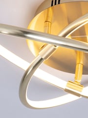 BHS Brass Eero LED Knotted Flush Ceiling Light - Image 3 of 5