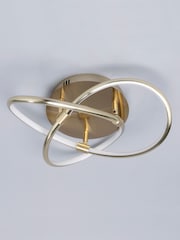 BHS Brass Eero LED Knotted Flush Ceiling Light - Image 5 of 5