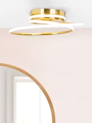 BHS Brass Pei Rings LED Flush Ceiling Light - Image 1 of 5