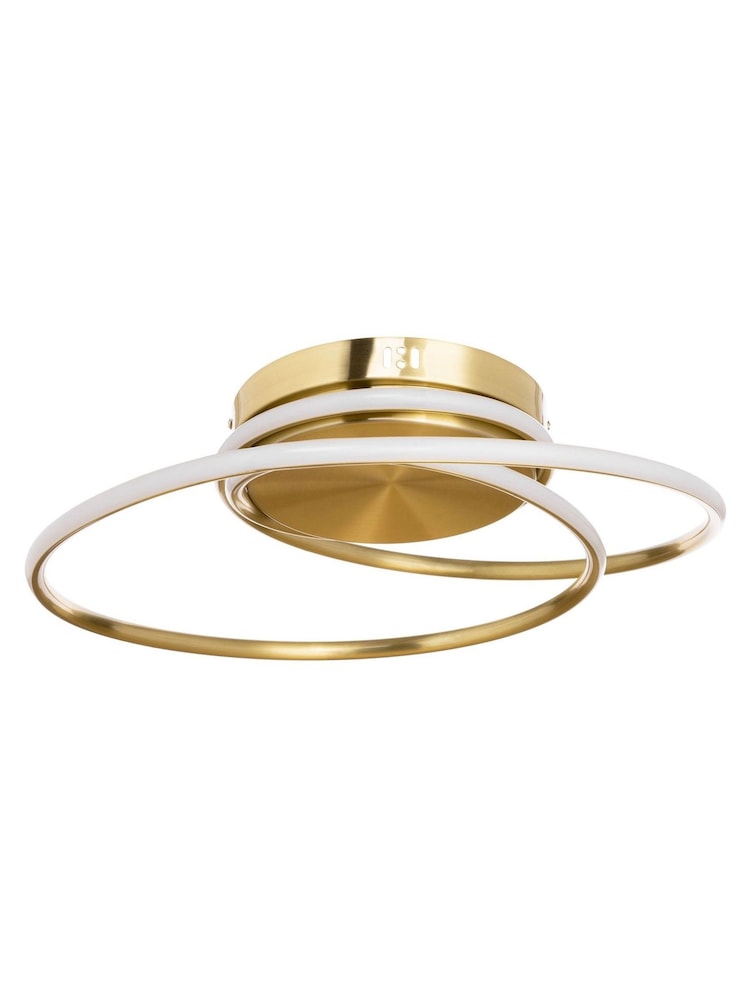 BHS Brass Pei Rings LED Flush Ceiling Light - Image 2 of 5