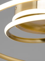 BHS Brass Pei Rings LED Flush Ceiling Light - Image 3 of 5