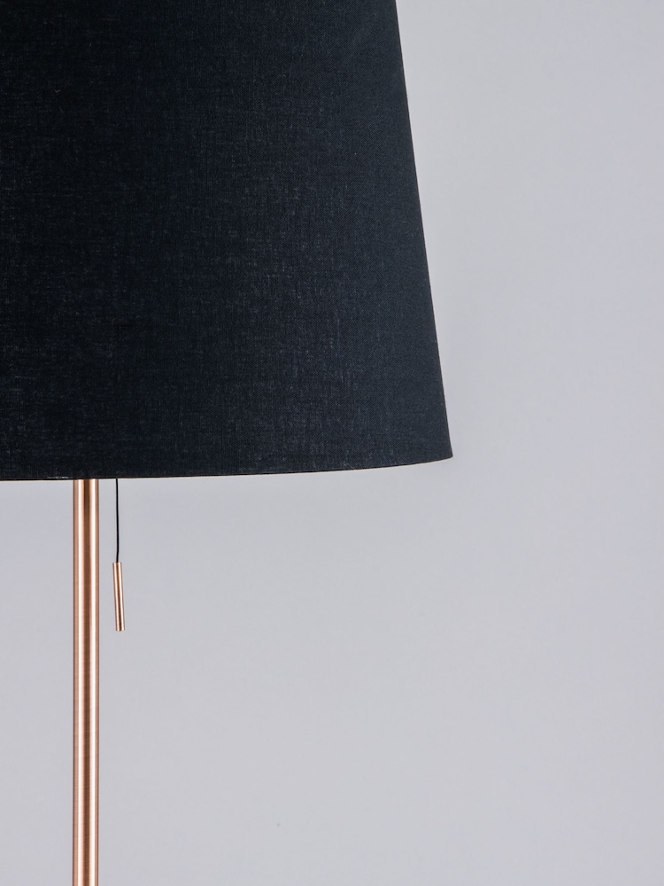 BHS Copper Byrant Oval Shaded Stem Floor Lamp - Image 2 of 4