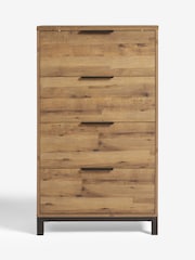 Dark Bronx Oak Effect 4 Drawer Tall Chest of Drawers - Image 2 of 7