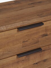 Dark Bronx Oak Effect 6 Drawer Wide Chest of Drawers - Image 6 of 8